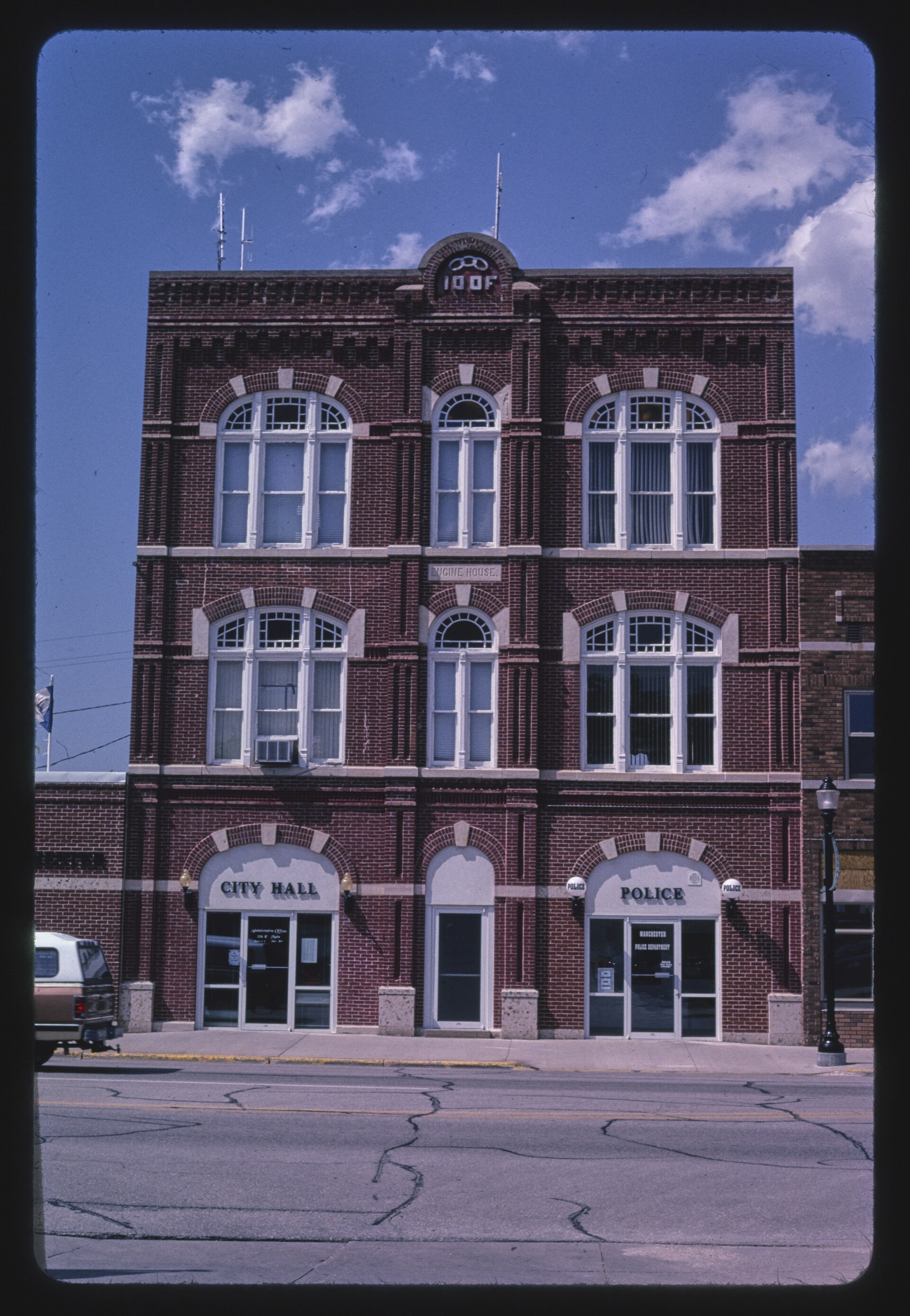 Historic I.O.O.F. Building, Manchester (today's City Hall is at 208 E Main St)